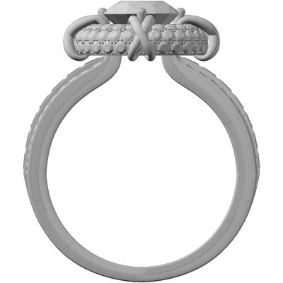 front view of wireframe ring