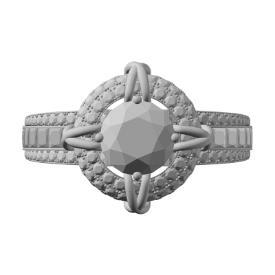 top view of wireframe ring